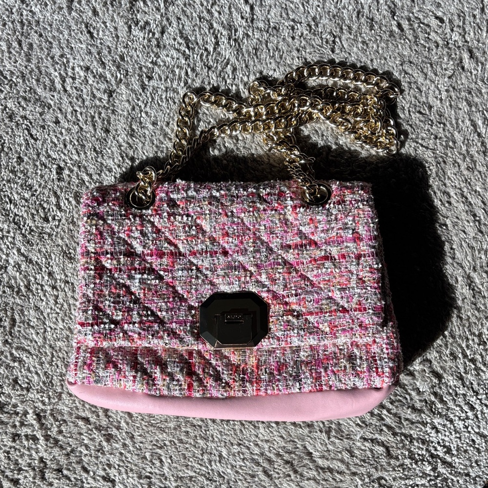 NWOT-Aldo Pink Tweed  Chain Crossbody